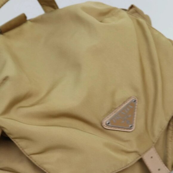 PRADA Backpack Nylon Beige Auth 73873 - Picture 6 of 16